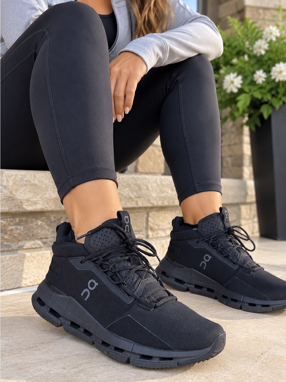 On Running Black High-Top Women's Athletic Sneakers